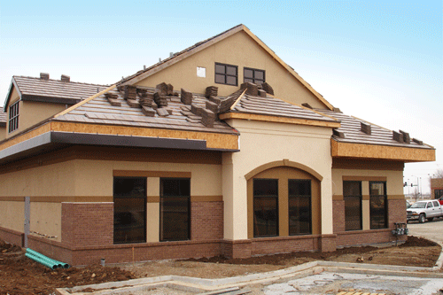 Construction phase on office building